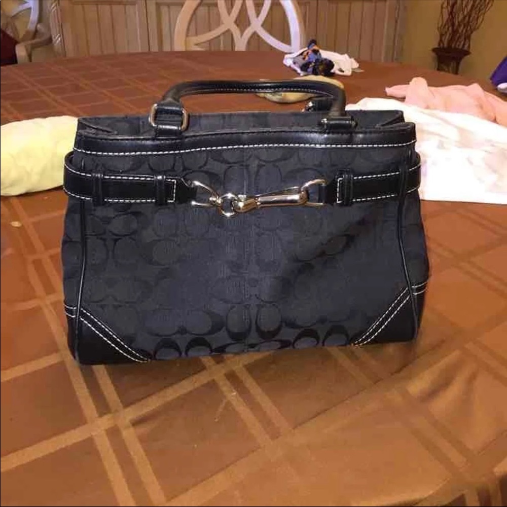 Black coach tote